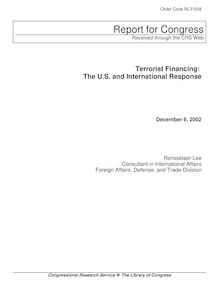 Terrorist Financing: The U.S. and International Response