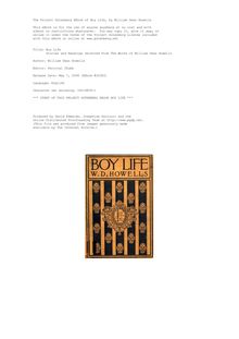 Boy Life - Stories and Readings Selected From The Works of William Dean Howells