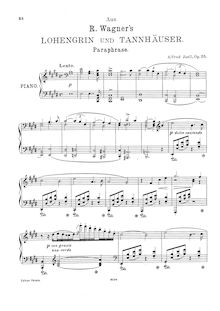 Partition complète, Paraphrase on wagner s  Lohengrin  et  Tannhäuser , Op.31