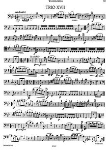 Partition de violoncelle, 3 Piano Trios, Hob XV:18-20 (Op.36) par Joseph Haydn