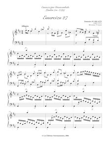 Partition Essercizo 27, Essercizi per Gravicembalo, Lessons for Harpsichord