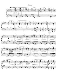 Partition de piano, Danse, Tarantelle Styrienne, Debussy, Claude