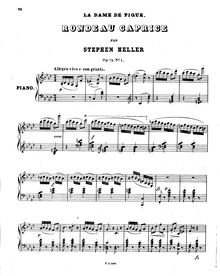 Partition , Rondeau-Caprice, Rondeau et Romance, Op.75, Heller, Stephen