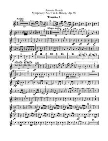 Partition trompette 1, 2 (en E, C, E♭), Symphony No.9, Symfonie č.9, Z nového světa, From the New World
