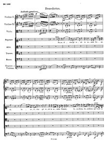 Partition Benedictus, Mass en G major, G major, Schubert, Franz