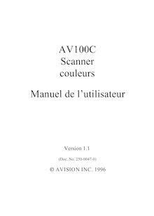Notice Scanner Avision  AV100C