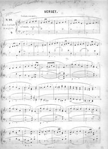 Partition 11-, Versets, Cinquante pièces d orgue, 1e  (1-25), Batiste, Edouard