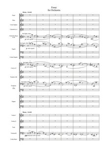Partition Full orchestral score, Essay pour orchestre, Costa, Fabio
