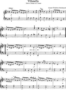 Partition complète, Sonata en F, Hurlebusch, Conrad Friedrich