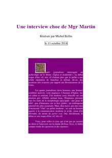 UNE INTERVIEW CHOC DE MGR MARTIN