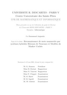 UNIVERSITE R. DESCARTES - PARIS V Centre Universitaire des ...