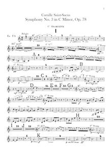Partition trompette 1, 2 (F), 3 (C), Symphony No.3, Op.78, “Symphonie avec orgue” (“Organ Symphony”)
