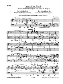 Partition complète (S.448), Am stillen Herd, Lied aus Richard Wagners Meistersingen