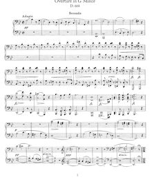 Partition complète, Overture, D.668, Schubert, Franz