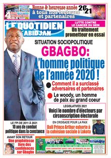 Le Quotidien d’Abidjan n°2997 - du jeudi 07 janvier 2021