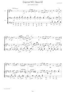 Partition 2 - Moderato giocoso, 4 Caprices pour hautbois et Piano