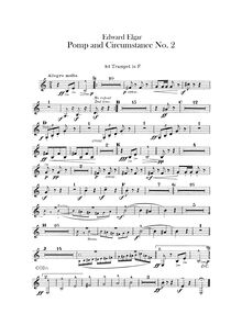 Partition trompette 1, 2 (F), Cornet 1, 2 (A), Pomp et Circumstance, Op.39