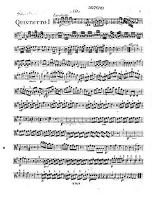 Partition viole de gambe, Trois quintetti pour deux violons, alto, violoncelle et basse