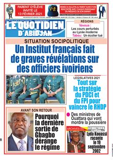 Le Quotidien d’Abidjan n°3029 - du samedi 13 février  2021