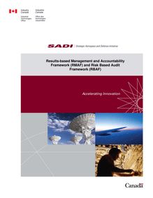 Results-based Management and Accountability Framework (RMAF) and Risk  Based Audit Framework (RBAF)