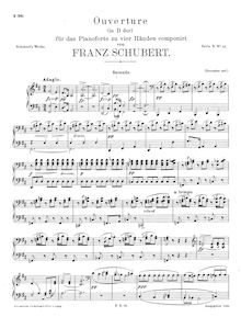 Partition complète (D.592), Overture en D major en pour italien style