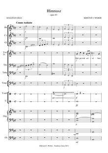 Partition complète (Monochrome), Himnusz, Anthem, Weber, Kristof J.