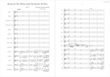 Partition compléte, hautbois Concerto, Op.12, Barth, Christian Frederik par Christian Frederik Barth