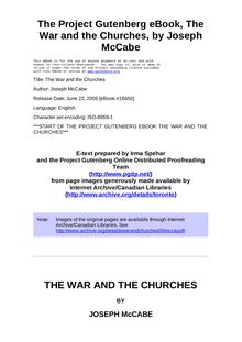 The War and the Churches