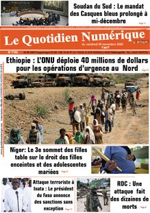 Le Quotidien Numérique d’Afrique n°1786 - du vendredi 19 novembre 2021
