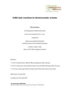 Solid state reactions in electroceramic systems [Elektronische Ressource] / von Andriy Lotnyk