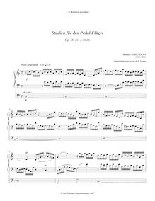 Partition Étude No.1 en C major, 6 Studien en kanonischer Form für Orgel oder Pedalklavier