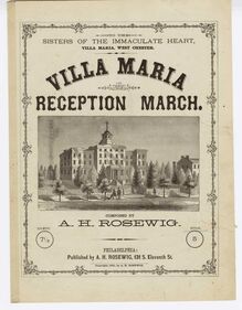 Partition complète, Villa Maria Reception March, C major, Rosewig, Albert Henry