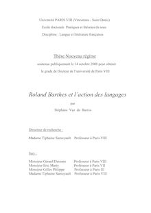 Roland Barthes et l action des langages