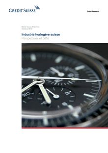 Industrie horlogère suisse : Perspectives et défis