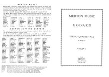 Partition parties complètes, corde quatuor No.2, A Major, Godard, Benjamin