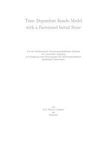 Time-dependent Kondo model with a factorized initial state [Elektronische Ressource] / von Dmitry Lobaskin