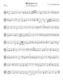 Partition ténor viole de gambe 1, aigu clef, Madrigali a Quattro Voci par Giovanni Pierluigi da Palestrina