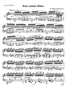 Partition No.7 en C major, Etudes Op.10, Chopin, Frédéric