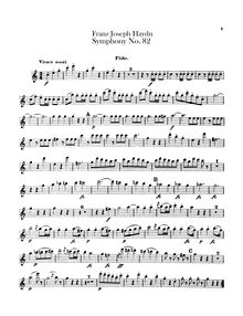Partition flûte, Symphony No.82 en C major, “L’Ours”, Sinfonia No.82 “The Bear”