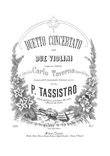 Partition parties complètes, Concertant Duet pour 2 violons, Tassistro, Pietro