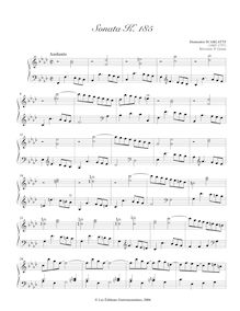 Partition Sonata K.185, 100 clavier sonates, Keyboard, Scarlatti, Domenico