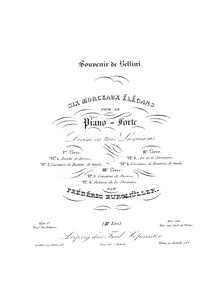 Partition complète, Souvenir de Bellini, Six morceaux élégans, Burgmüller, Friedrich