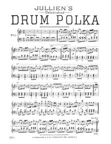 Partition complète, tambour Polka, F major, Jullien, Louis Antoine