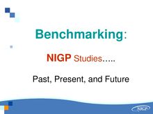 Looking for Benchmarks - Results of the 2010 NIGP Benchmark Survey
