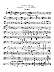 Partition violons I, Symphony No. 2, Borodin, Aleksandr