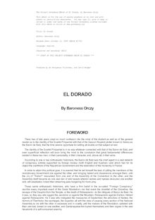 El Dorado, an adventure of the Scarlet Pimpernel