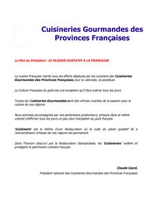Cuisineries Gourmandes des Provinces Françaises
