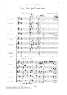 Partition compléte, Eine Lustspielouvertüre, Op.120, D major