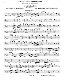 Partition de violoncelle, violoncelle Sonata No.2, C minor
