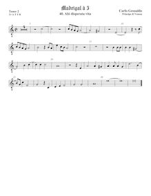 Partition ténor viole de gambe 3, octave aigu clef, madrigaux, Book 3 par Carlo Gesualdo